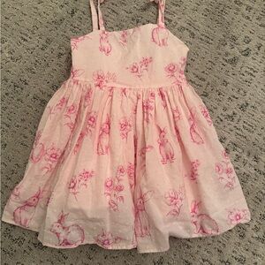 Janie and Jack Light Pink Dress with Animal Print